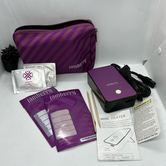 Jamberry Nail Care Bundle Mini Heater Fan with Zip Case - Picture 3 of 6